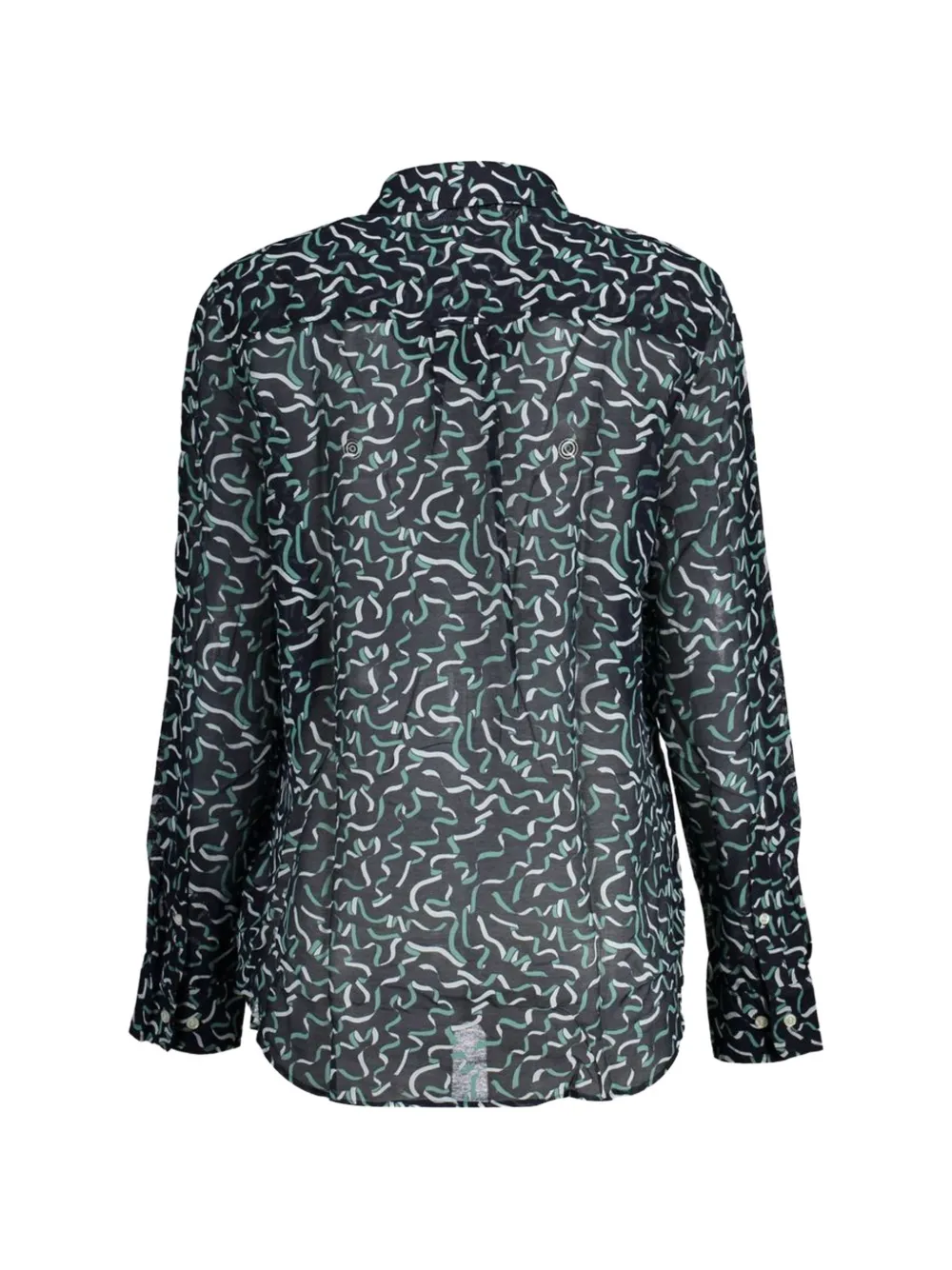 Gant Overhemd met grafische print Zwart