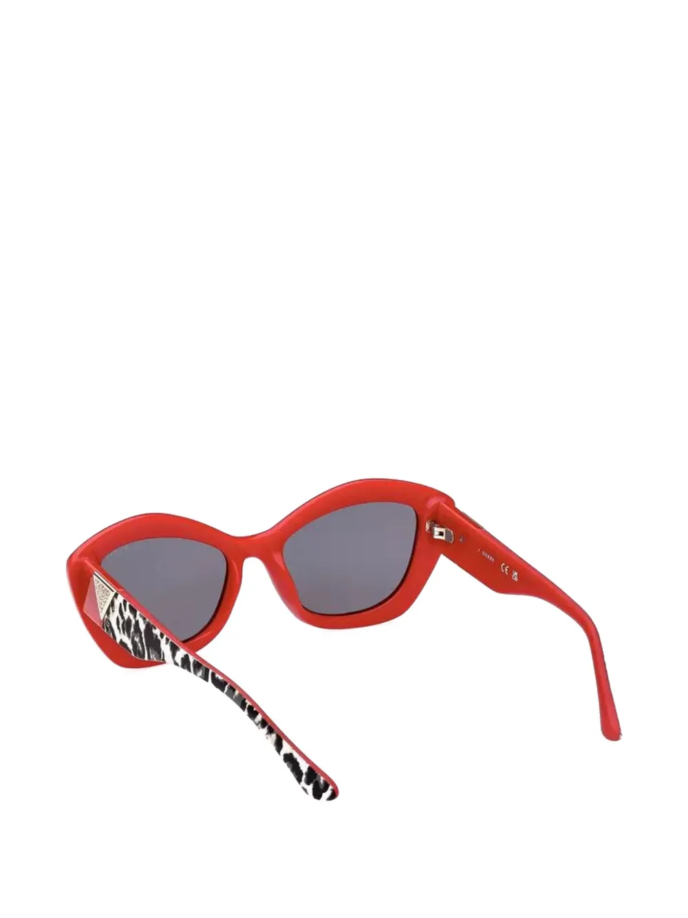 GUESS USA leopard-print cat-eye sunglasses - Rosso