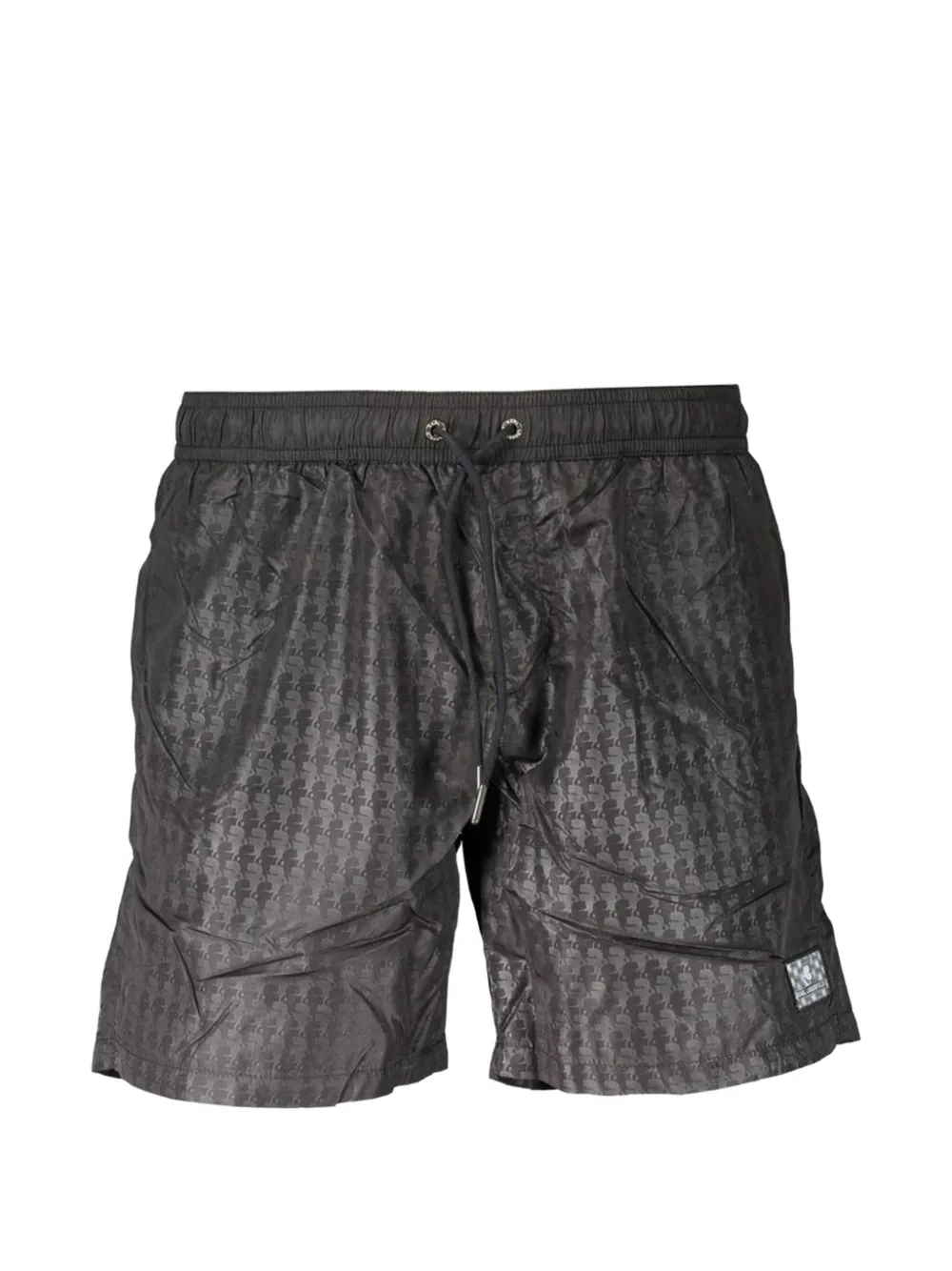 Karl Lagerfeld logo-print swim trunks - Schwarz