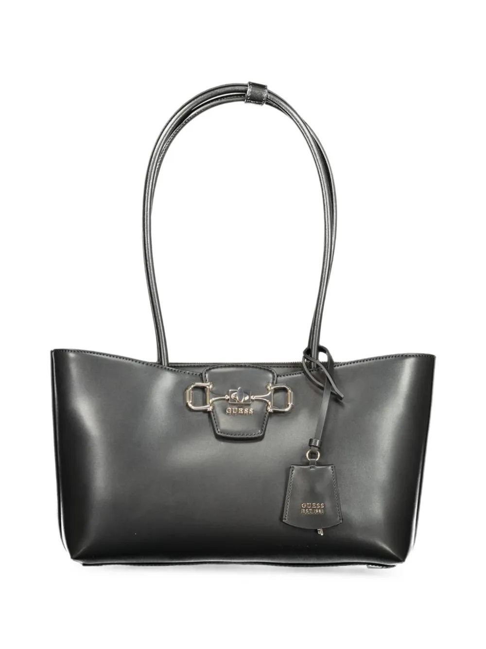 GUESS USA horsebit logo-plaque shoulder bag - Nero