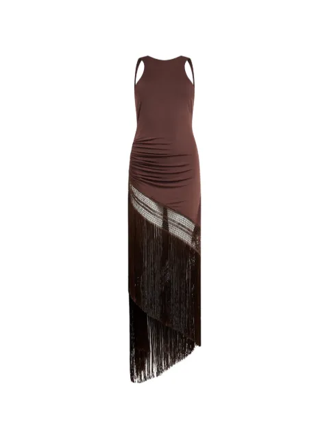 THE ANDAMANE Marisol fringed asymmetric dress
