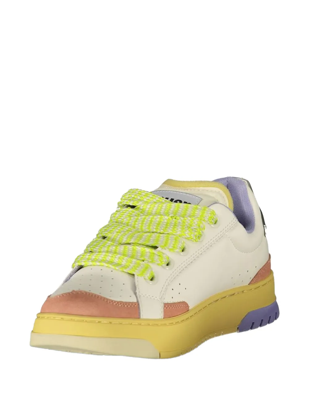 Blauer perforated sneakers Wit