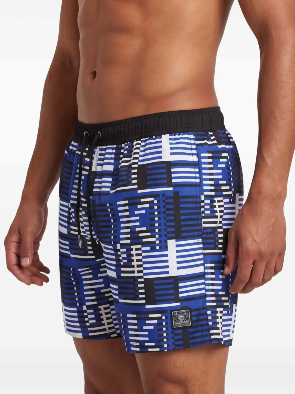 Karl Lagerfeld Zwembroek met geometrische print Blauw