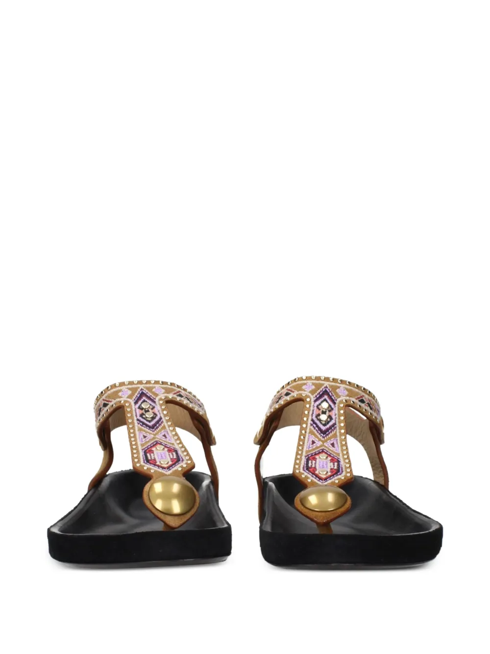 ISABEL MARANT suede flat sandals Beige