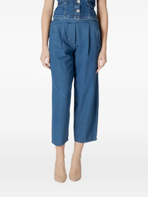 ICHI pleat-detail jeans