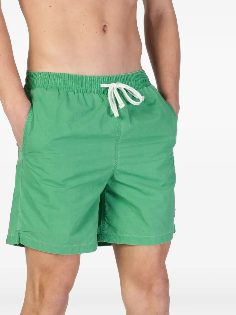 Lyle & Scott logo-embroidered nylon swim shorts Groen