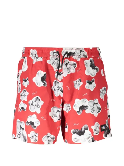 Karl Lagerfeld floral-print swim shorts