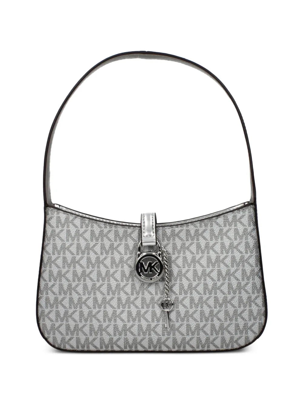 Michael Kors monogram-pattern shoulder bag - White