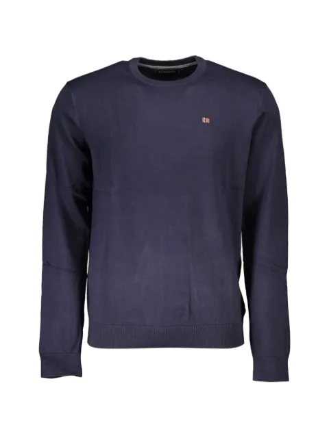 Napapijri logo-patch crew-neck sweater