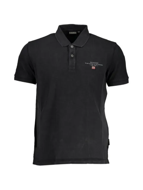 Napapijri logo-embroidered short-sleeves polo shirt