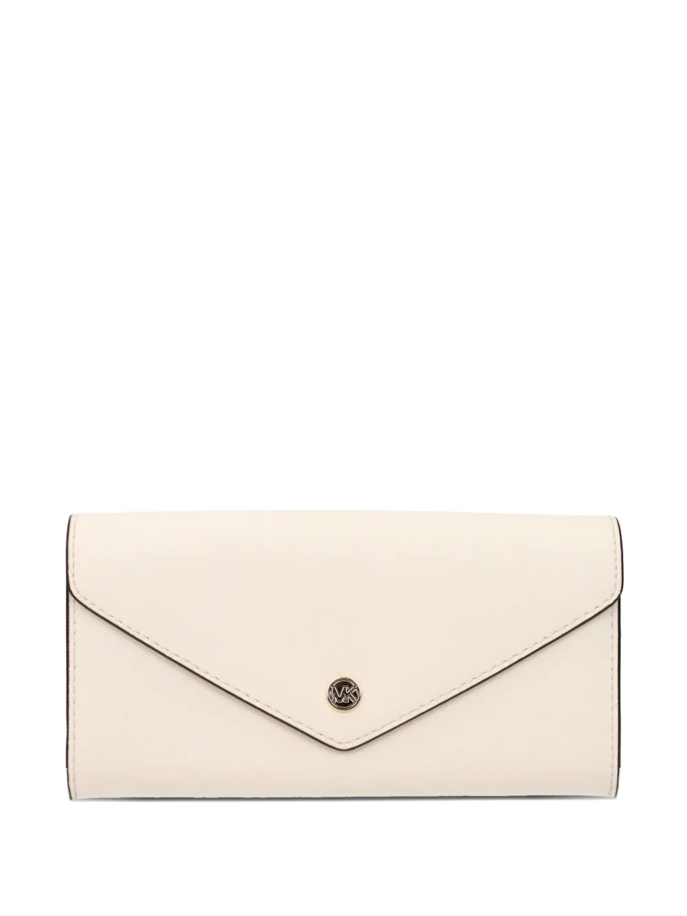 Michael Kors Logo-plaque Leather Wallet In Brown