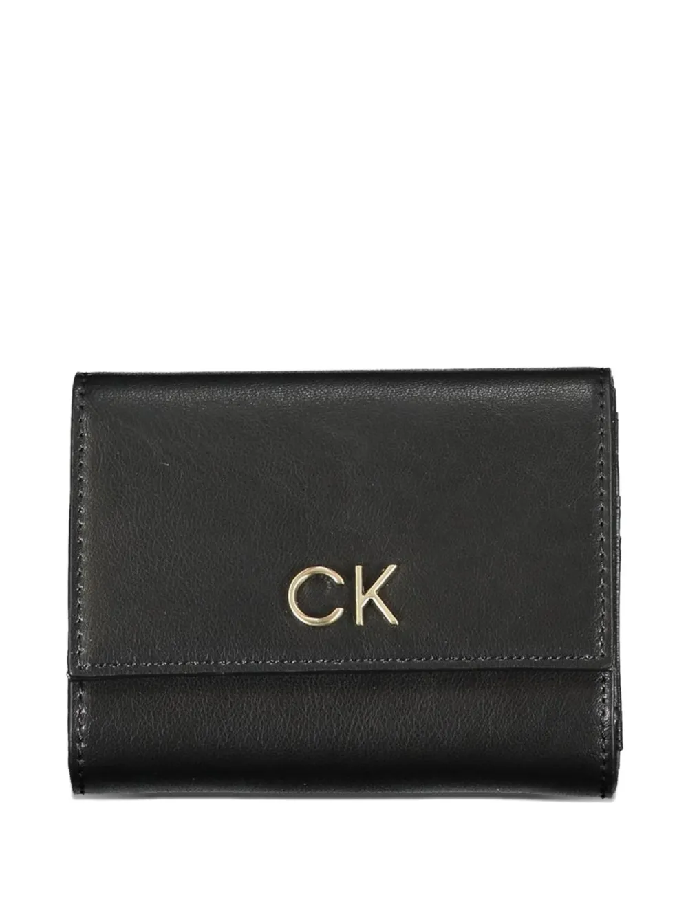 Calvin Klein monogram-plaque trifold wallet - Nero