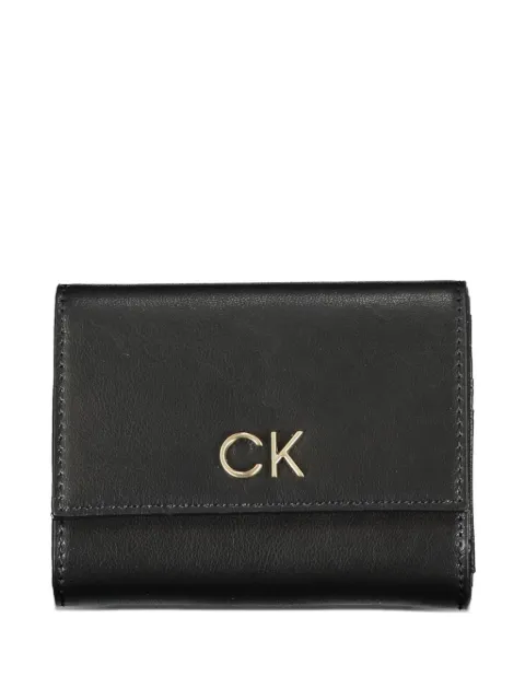 Calvin Klein monogram-plaque trifold wallet
