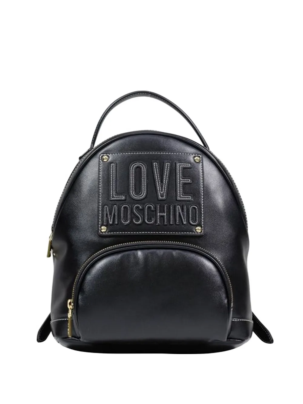 Love Moschino logo-patch backpack - Nero