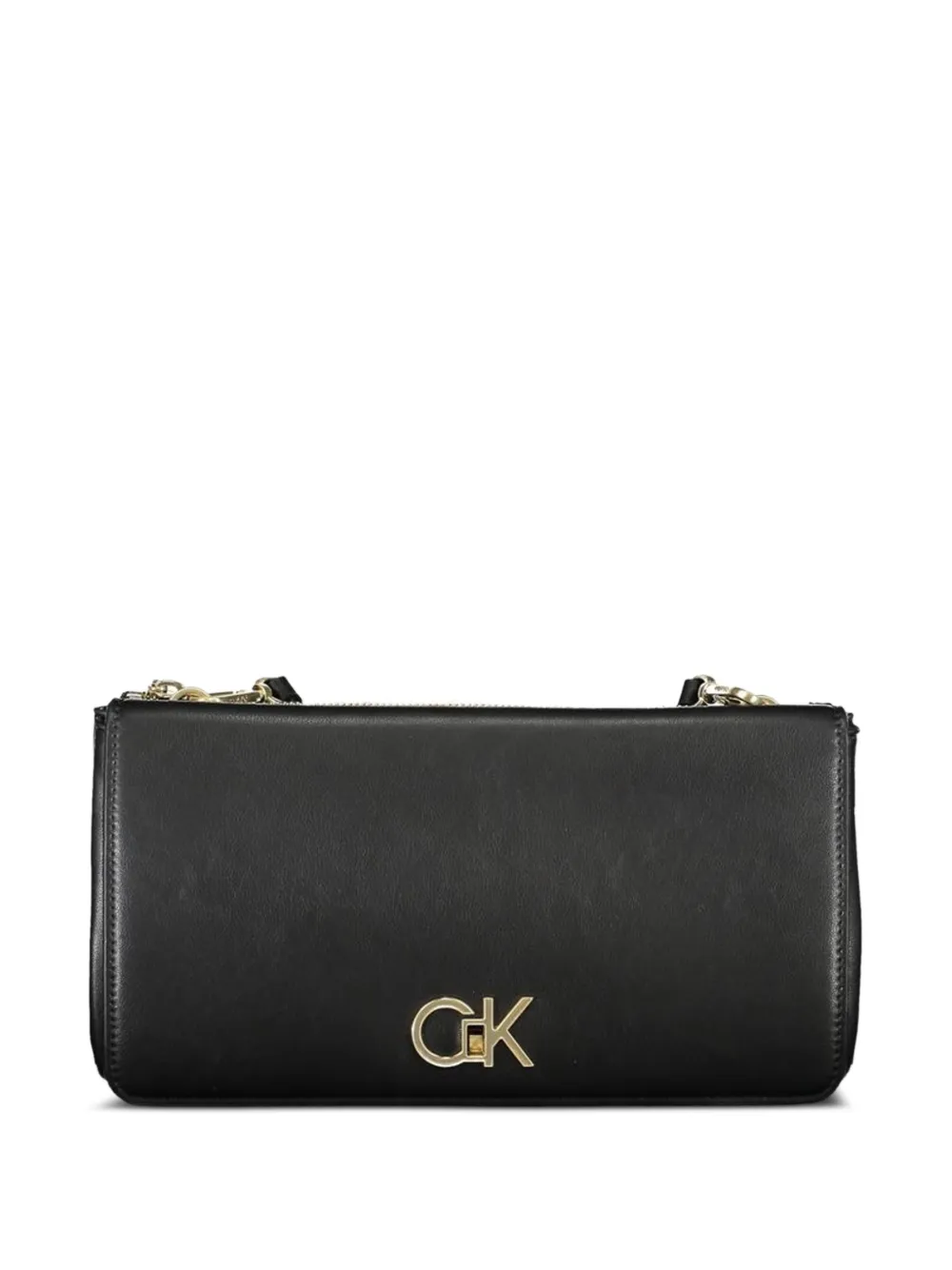 Calvin Klein logo-plaque chain-strap crossbody bag - Nero