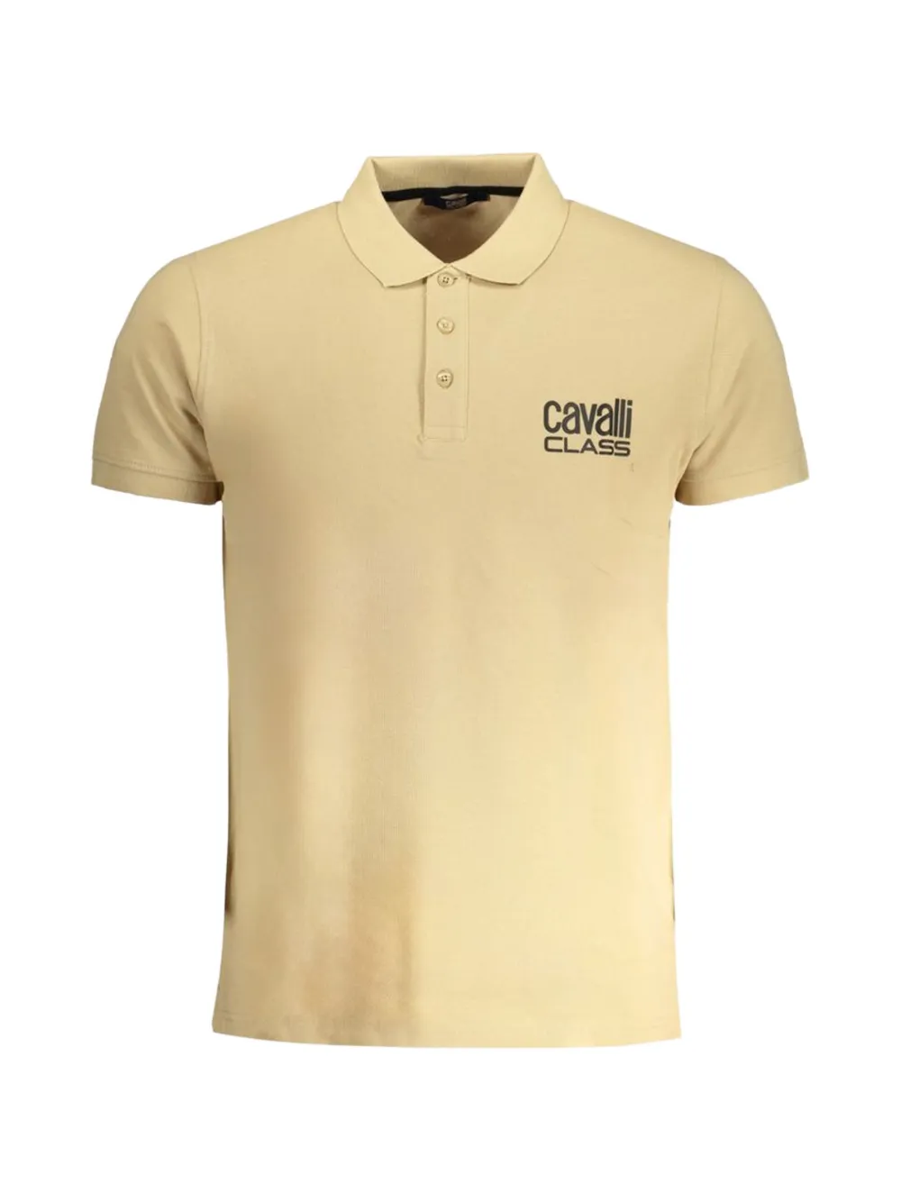 Cavalli Class logo-print cotton polo shirt - Nude