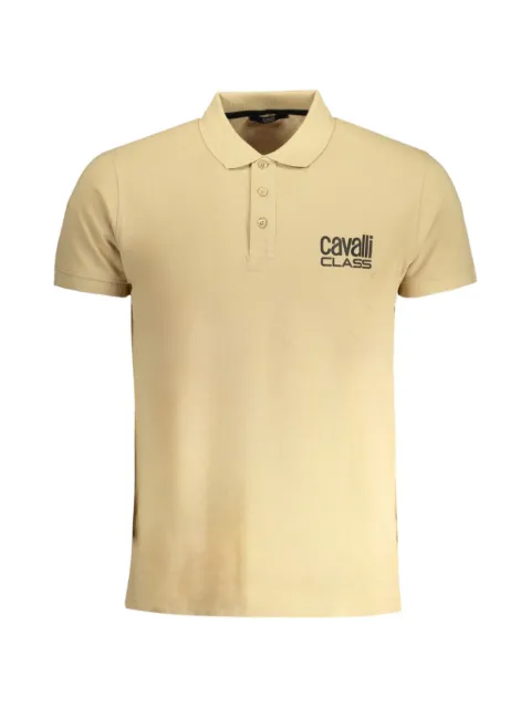 Cavalli Class logo-print cotton polo shirt