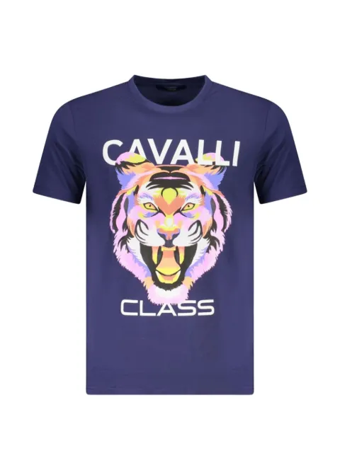 Cavalli Class tiger-print logo T-shirt
