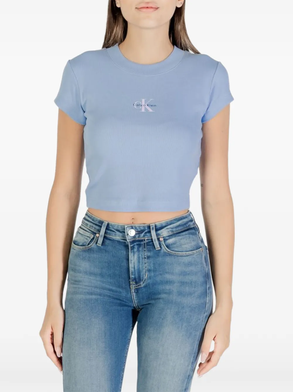 Calvin Klein Jeans logo-print T-shirt - Blau