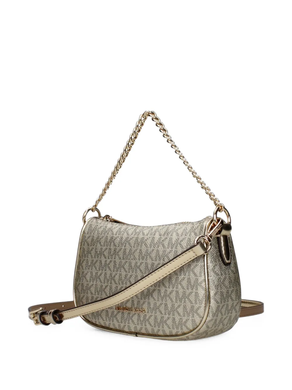 Michael Kors Metallic shopper met monogramprint Beige