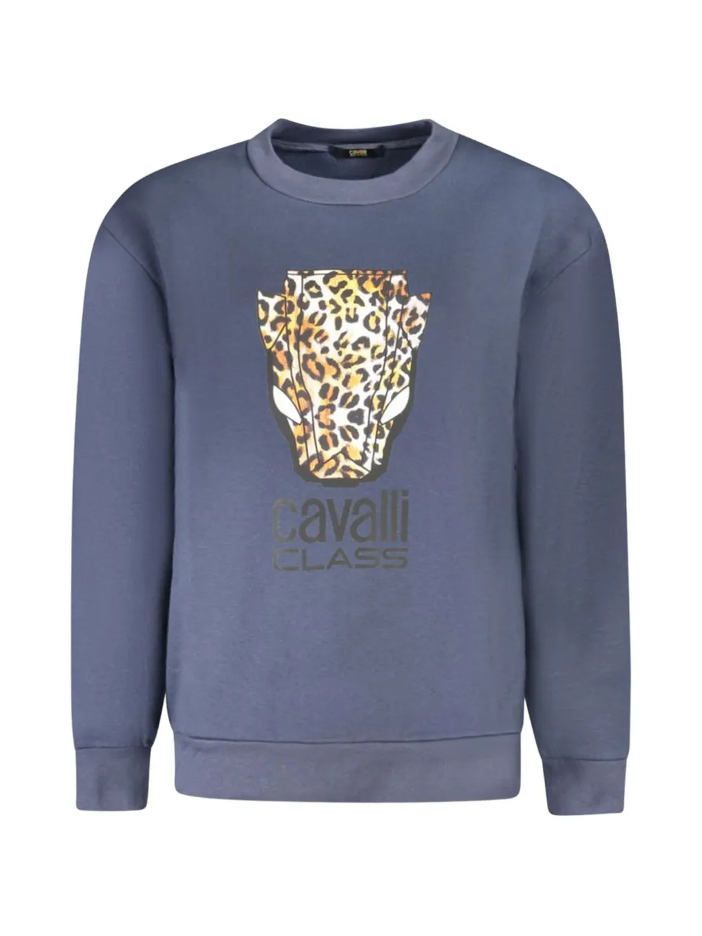 Cavalli Class leopard-print sweater - Blau