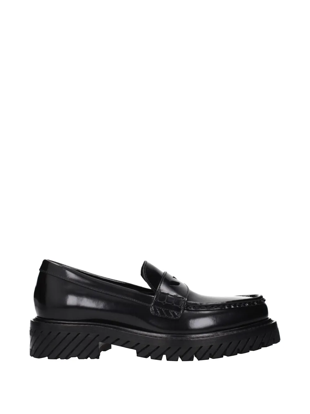 Off-White leather loafers - Nero