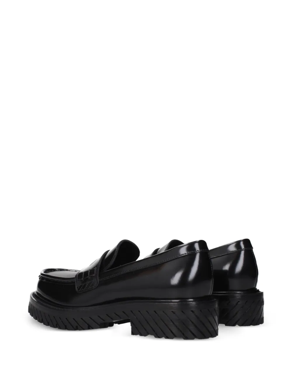 Off-White leather loafers Zwart