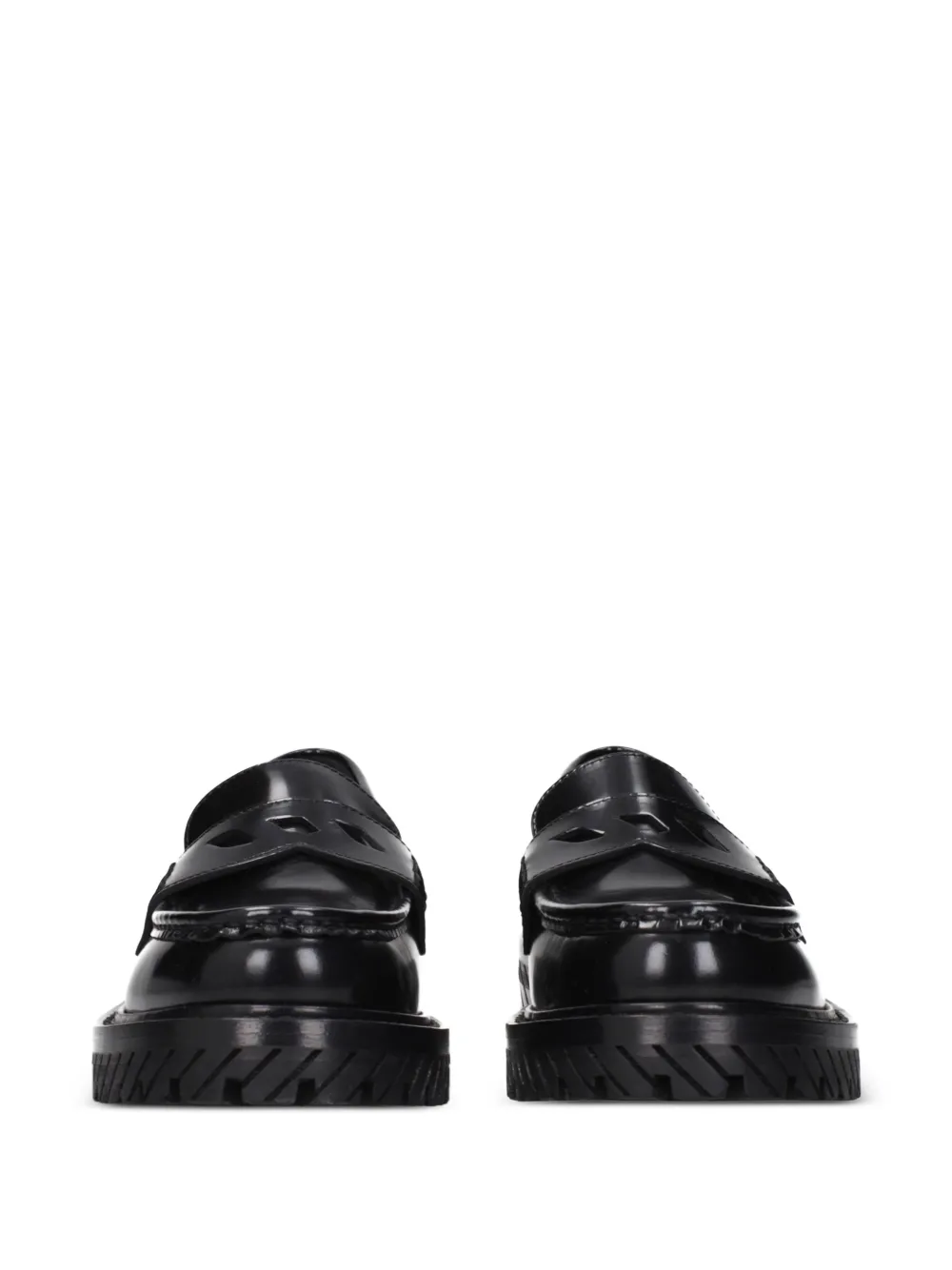 Off-White leather loafers Zwart