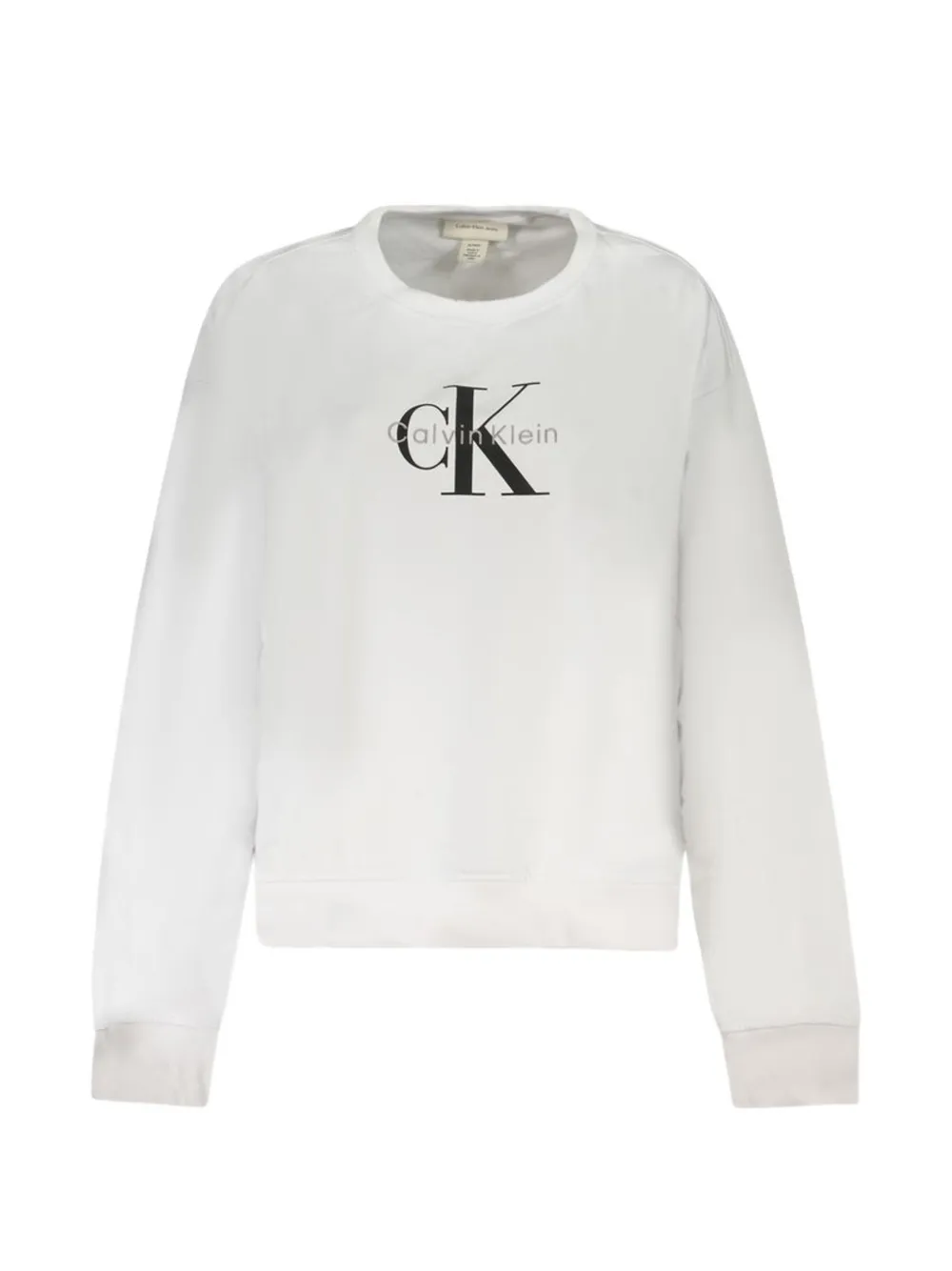 Calvin Klein logo-print crew-neck sweater - Weiß