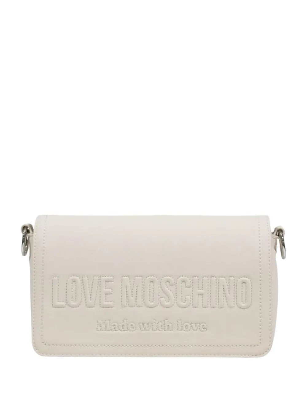 Love Moschino embossed logo shoulder bag - Toni neutri