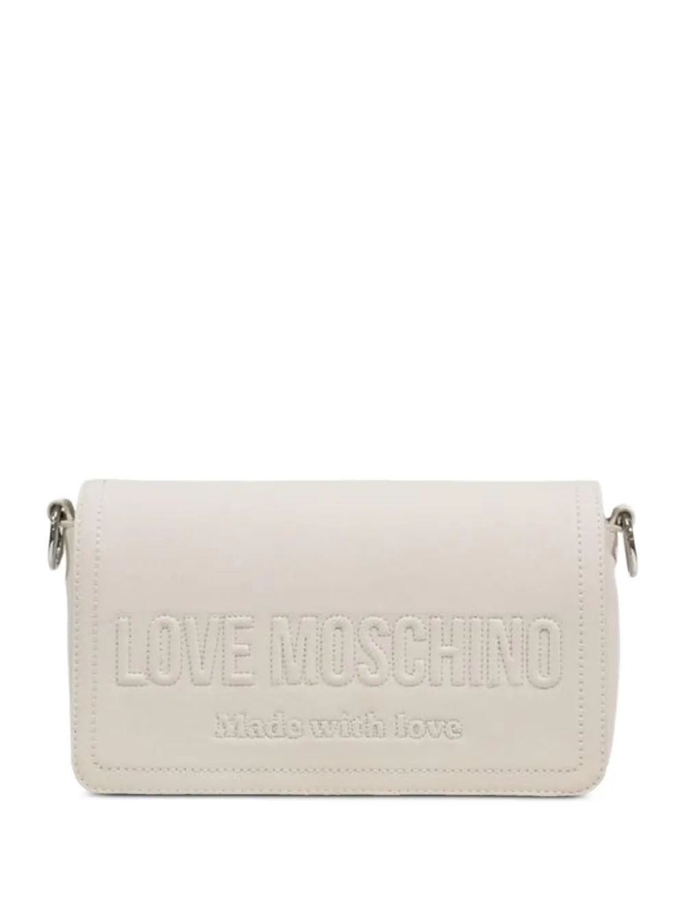 Love Moschino embossed logo shoulder bag - Toni neutri