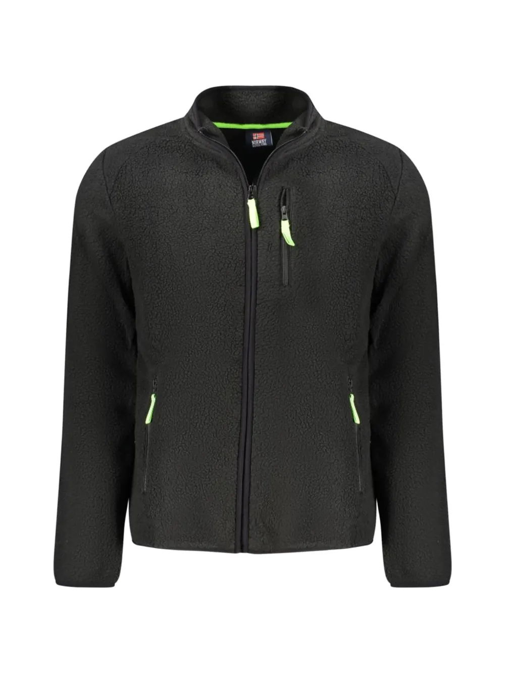 NORWAY 1963 fleece-texture zip-up jacket - Nero
