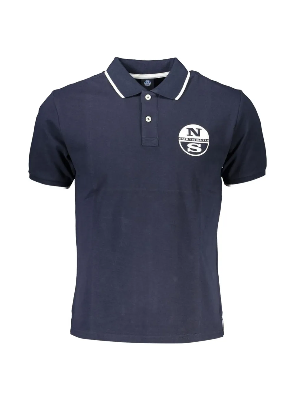 North Sails logo-print tipped polo shirt - Blu