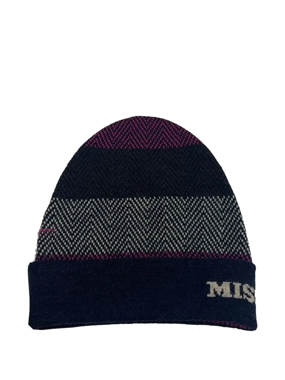 Missoni zigzag-knit beanie hat - Blu