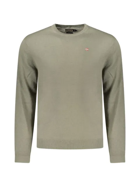 Napapijri crew-neck logo-patch sweater