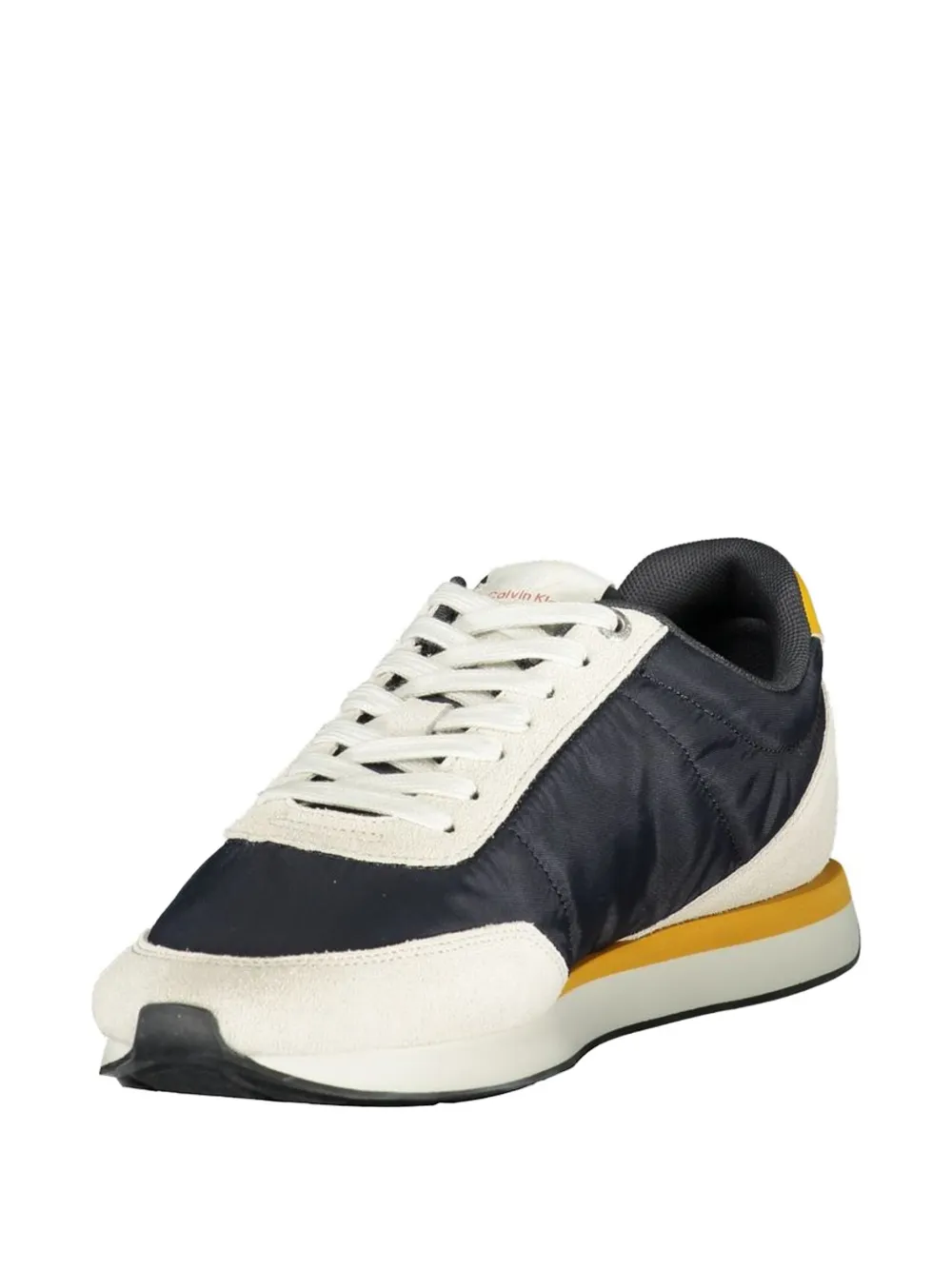 Calvin Klein panelled logo-patch sneakers Blauw