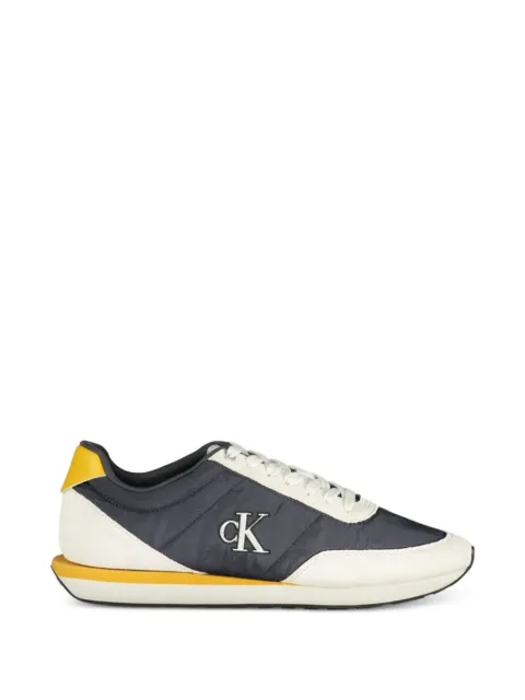 Calvin Klein panelled logo-patch sneakers