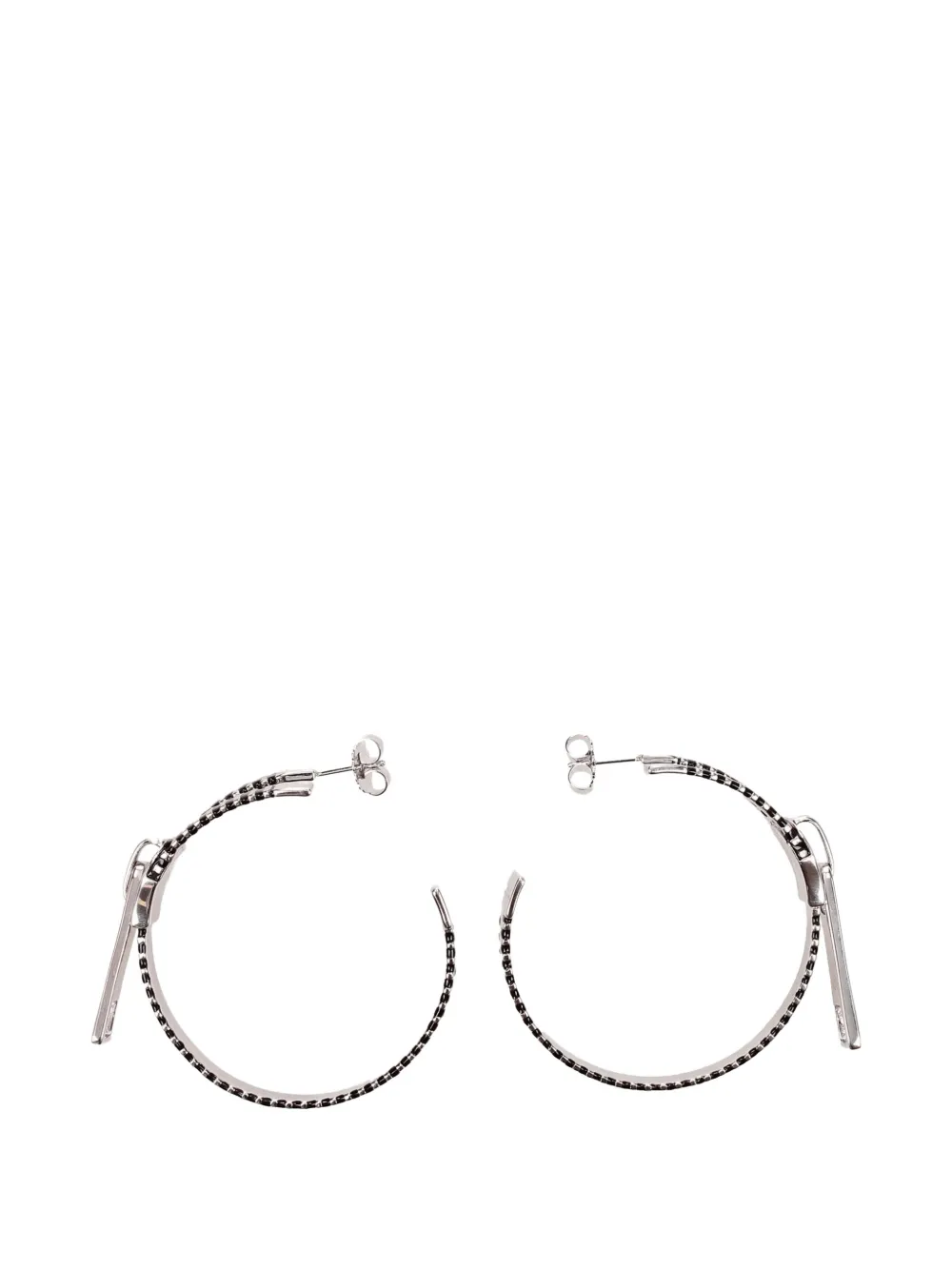 Marc Jacobs Zipper hoop earrings - Argento