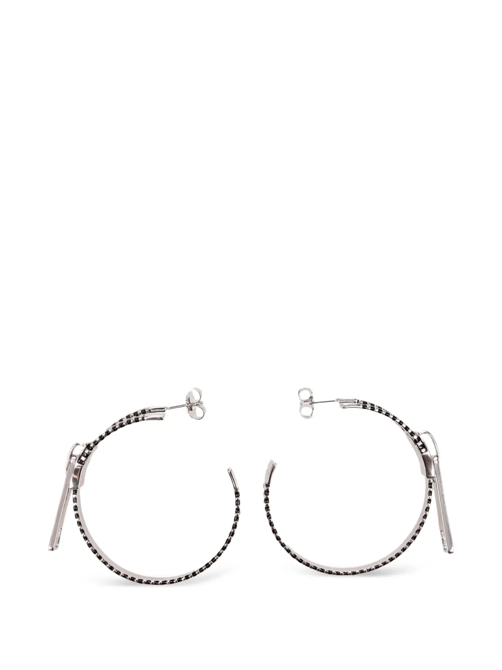 Marc Jacobs Zipper hoop earrings - Argento