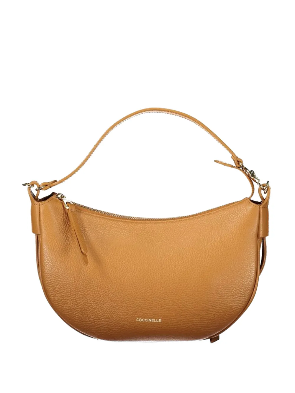 Coccinelle small C-Easy leather shoulder bag - Marrone
