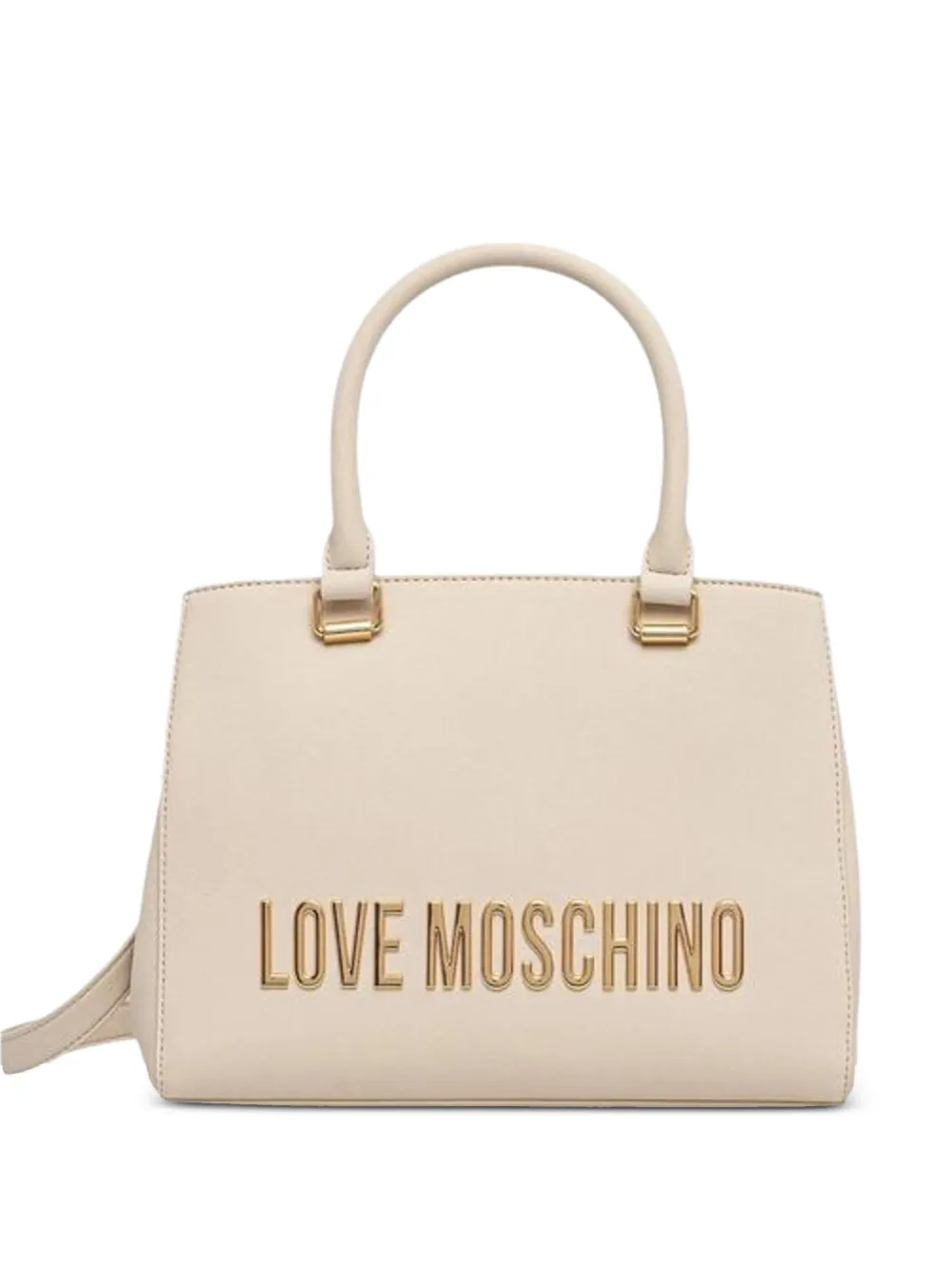 Love Moschino logo-lettering tote bag - Toni neutri