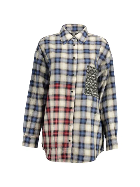 Desigual plaid-pattern cotton shirt