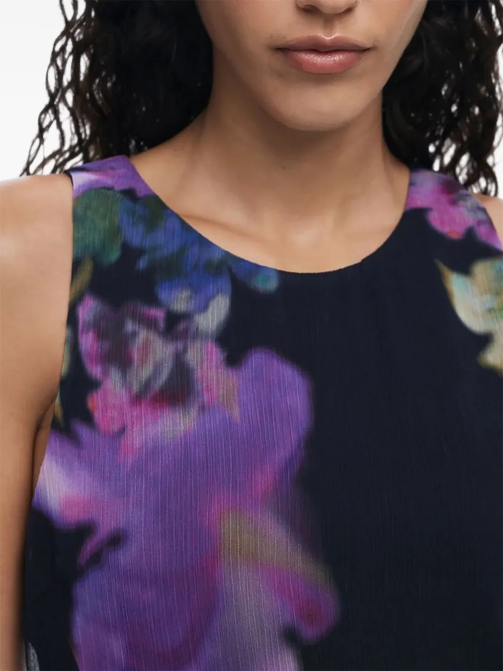 Desigual Mini-jurk met bloemenprint Zwart