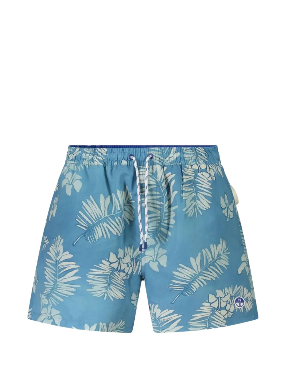 North Sails leaf-print swim shorts - Blu
