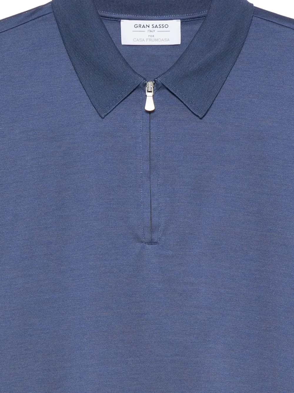 Gran Sasso Poloshirt met rits Blauw