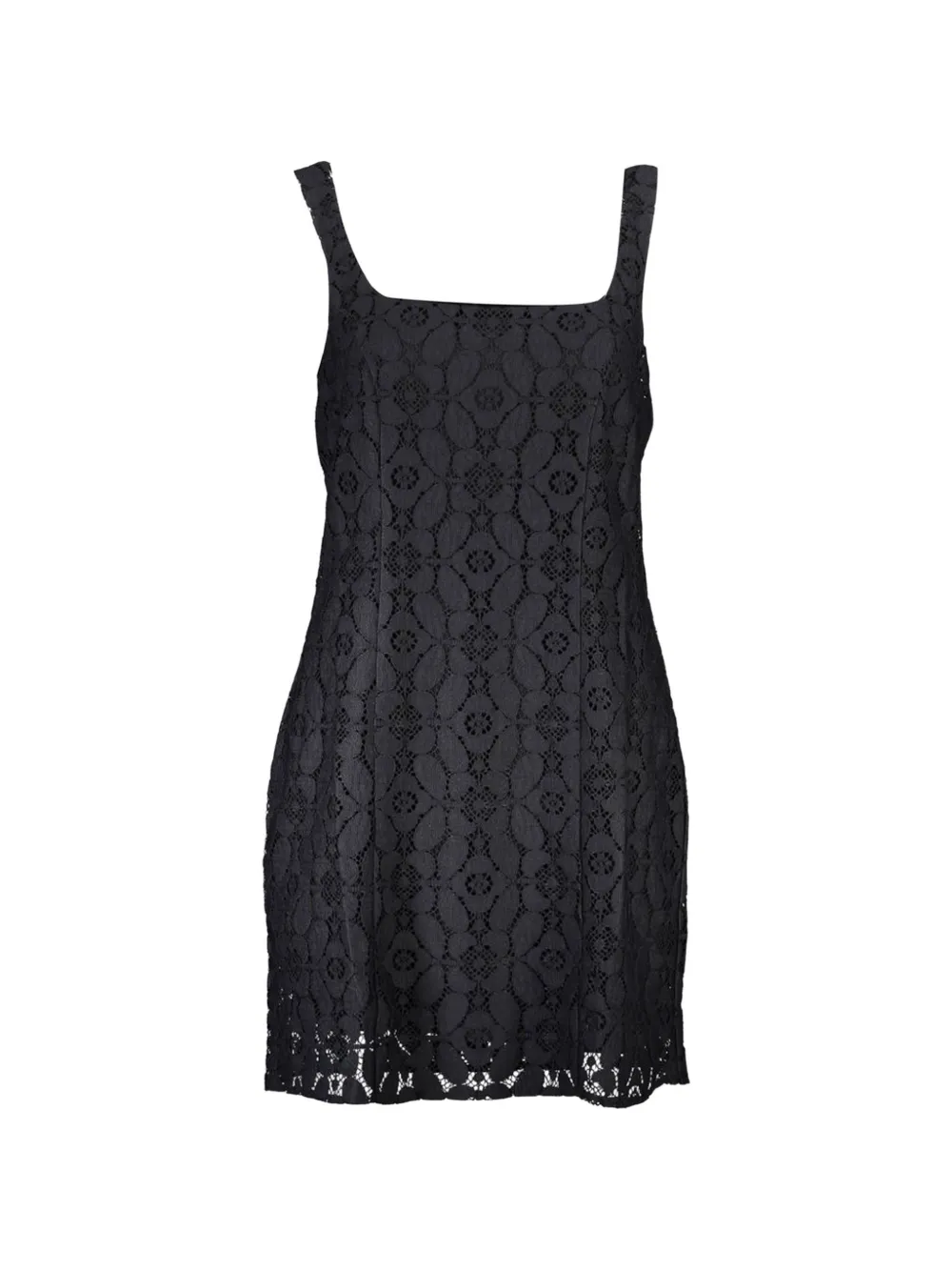 Desigual square-neck sleeveless mini dress - Nero