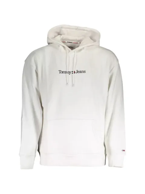 Tommy Jeans logo-embroidered cotton hoodie