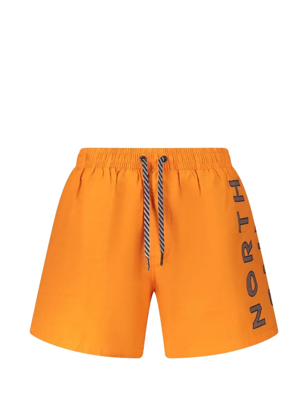 North Sails logo-print drawstring swim shorts - Arancione