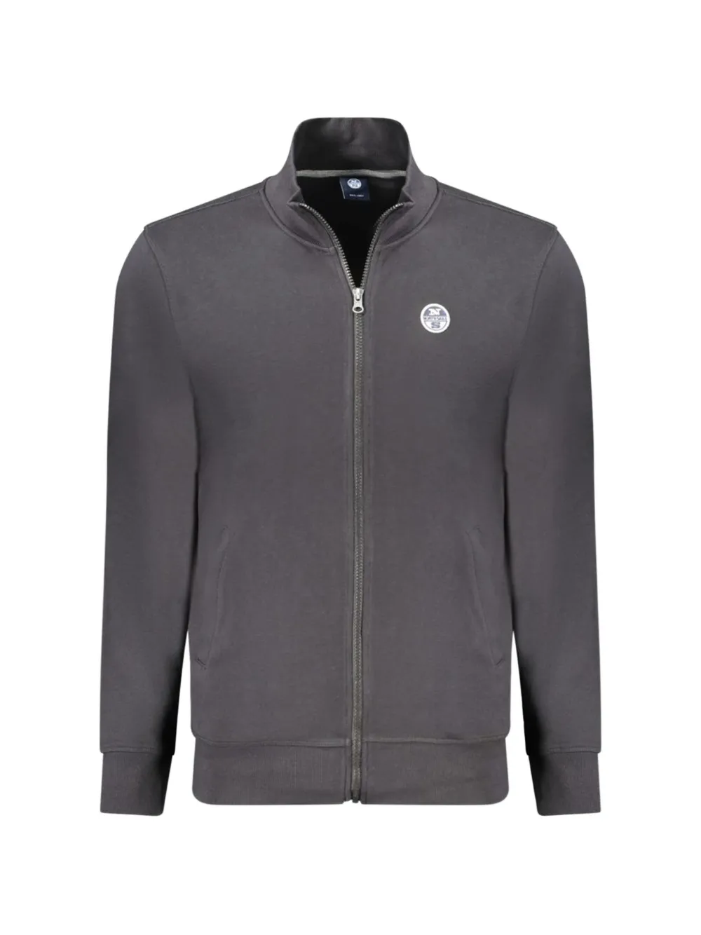 North Sails logo-patch zip-up sweatshirt - Grigio