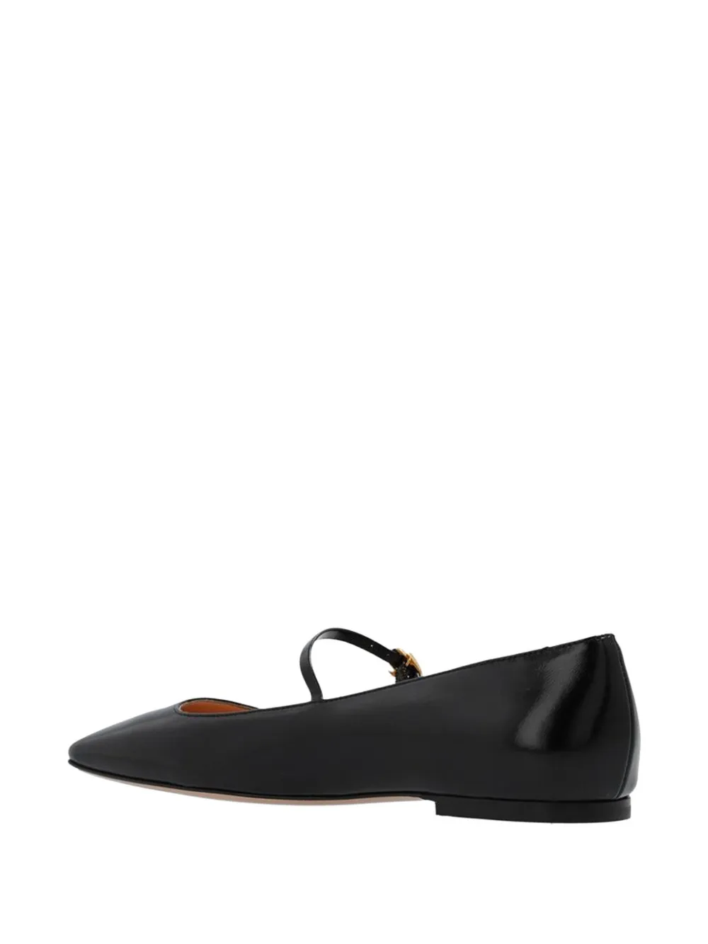 Gianvito Rossi Christina leather ballet flats Zwart